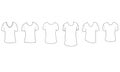 Isolated Vectors of Men's T-shirt Design Set