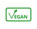 Isolated Vegan symbol. Concept of organic and bio.