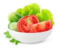Isolated vegetables in a bowl Royalty Free Stock Photo