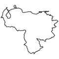 Isolated Venezuelan map