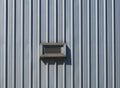 Isolated ventilation grille on corrugated facade Royalty Free Stock Photo