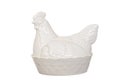 Isolated victorian porcelain egg warmer chicken