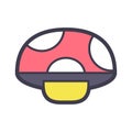 Isolated video game mushroom icon Royalty Free Stock Photo
