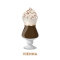 Isolated viennese coffee.