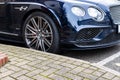 Isolated view of a newly delivered, British built, ionic two door sports car.