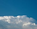 isolated view of white clouds and blue sky
