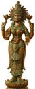 Isolated vintage bronze Buddhist statuette Royalty Free Stock Photo