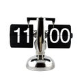 Isolated vintage flip clock at eleven o`clock Royalty Free Stock Photo