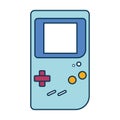 Isolated vintage videogame mobile console toy icon Vector Royalty Free Stock Photo