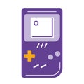 Isolated vintage videogame mobile console toy icon Vector