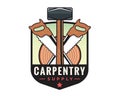 Isolated Vintage Woodwork Carpentry Logo Badge Emblem Illustration