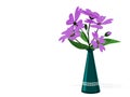 Isolated violet flower in the vase Royalty Free Stock Photo
