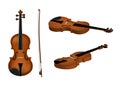 Isolated violin and bow