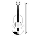 Isolated violin icon. Musical instrument