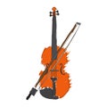 Isolated violin icon. Musical instrument