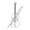 Isolated violin icon. Musical instrument