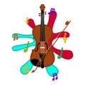 Isolated violin image