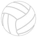 Isolated volleyball ball