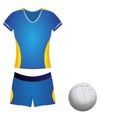 Isolated volleyball uniform