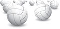 Isolated volleyballs Royalty Free Stock Photo