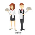 Isolated waiters couple.