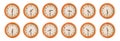 Wall clocks set #2/4 Royalty Free Stock Photo
