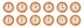 Wall clocks set #1/4 Royalty Free Stock Photo