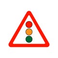 Road signs traffic light regulation Royalty Free Stock Photo