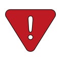 Isolated warning sign icon Royalty Free Stock Photo