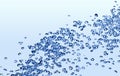 Isolated water splashing with bubbles Royalty Free Stock Photo