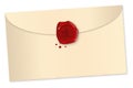 Isolated Wax Sealed Envelope Royalty Free Stock Photo