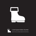 Isolated Wellies Icon. Shoes Vector Element Can Be Used For Wellies, Shoes, Boots Design Concept.