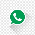 Isolated WhatsApp logo. Vector illustration. WhatsApp icon. Royalty Free Stock Photo