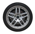 Isolated Wheel and Tire Royalty Free Stock Photo