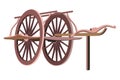 Isolated wheel of wooden cart vector design