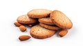 Isolated on a white background almond cookies