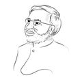 Isolated white background with Indian Great Leader Narendra Modi Pride of India