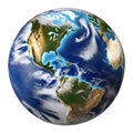Planet Earth from space showing North and South America, USA Royalty Free Stock Photo