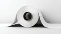 Isolated on a white background is a roll of wrapping plastic stretch film Royalty Free Stock Photo