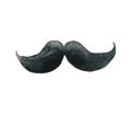 Isolated on white background watercolor masculine mustache, element for design for Father`s Day or the day of the birth of the ma