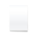 Isolated on White Blank Office Paper Mock-Up.