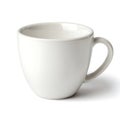 Isolated white ceramic coffee cup for hot drinks minimal kitchenware for breakfast and tea time Royalty Free Stock Photo