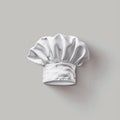 Isolated white chef\'s toque casting shadow on neutral background showcasing culinary profession Royalty Free Stock Photo