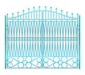 Isolated on white closed iron gate fence vector Royalty Free Stock Photo
