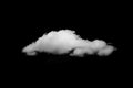 Isolated white cloud on black background Royalty Free Stock Photo