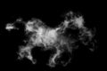 Isolated white cloud on black background,Textured Smoke,Abstract black