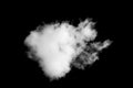 Isolated white cloud on black background,Textured Smoke,Abstract black