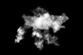 Isolated white cloud on black background,Textured Smoke,Abstract black