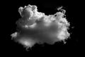 isolated white clouds on black background