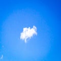 Isolated white clouds on blue sky. Set of isolated clouds over blue background. Design elements. White isolated clouds. Cutout ext Royalty Free Stock Photo